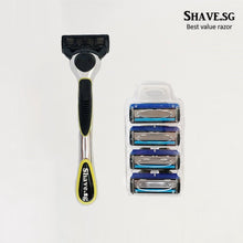 Load image into Gallery viewer, Shave.sg Premium Shaver Set (includes 4 refills)